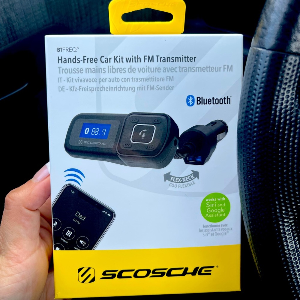 Hands free car kit with FM transmitter